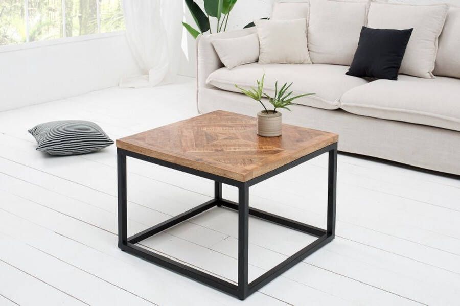 Invicta Interior Massieve bijzettafel INFINITY HOME 60cm mangohout industrieel design 39787