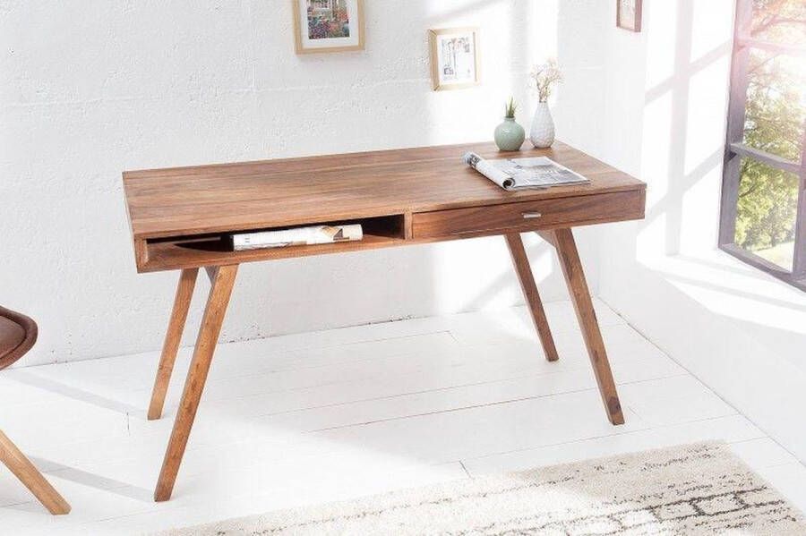 Invicta Interior Design bureau RETRO 120cm Sheesham steenafwerking Design klassieker 37516