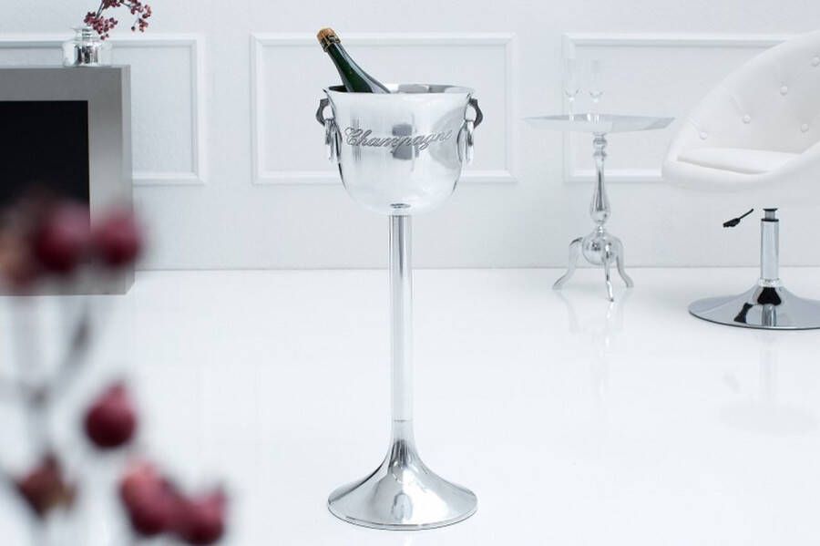 Invicta Interior Elegante champagnekoeler CHAMPAGNE 75cm gepolijste zilveren flessenkoeler 38068