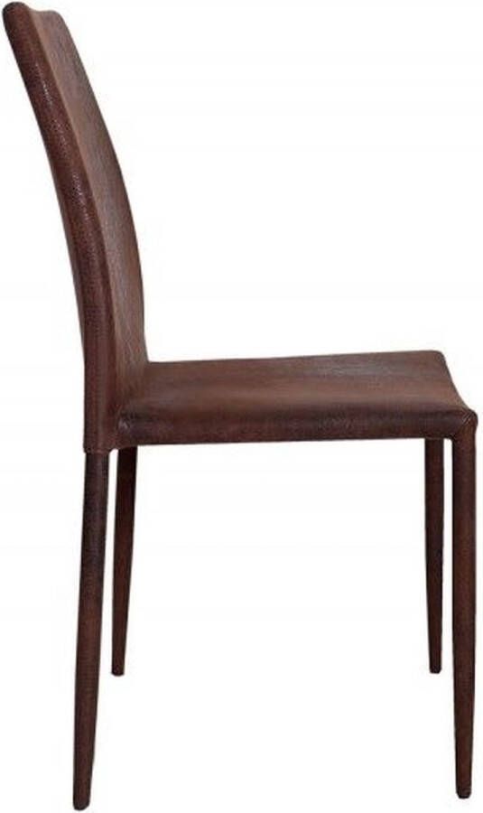 Invicta Interior Moderne design stoel MILANO antiekbruine microvezelbekleding 35643
