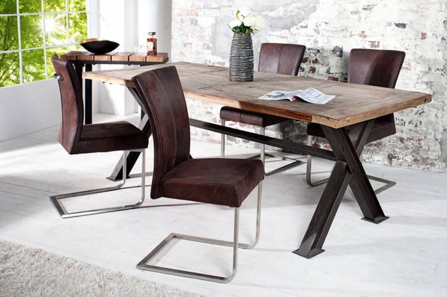 Invicta Interior Sledestoel SAMSON donker koffie roestvrijstalen frame met comforthandgreep 35767