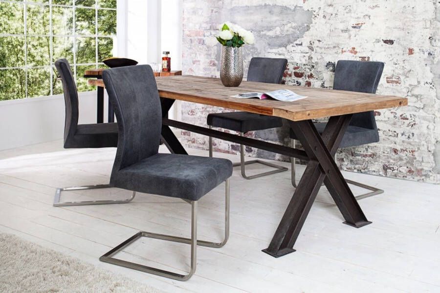 Invicta Interior Sledestoel SAMSON vintage grijs roestvrijstalen frame met comforthandgreep 35768