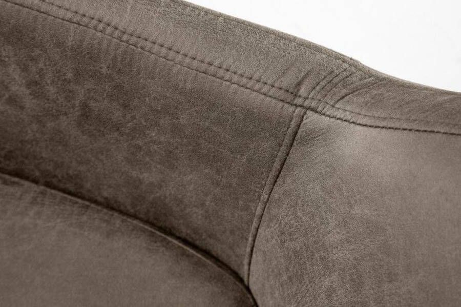 Invicta Interior Design armleuningstoel SUPREME vintage taupe met massief houten poten 40419