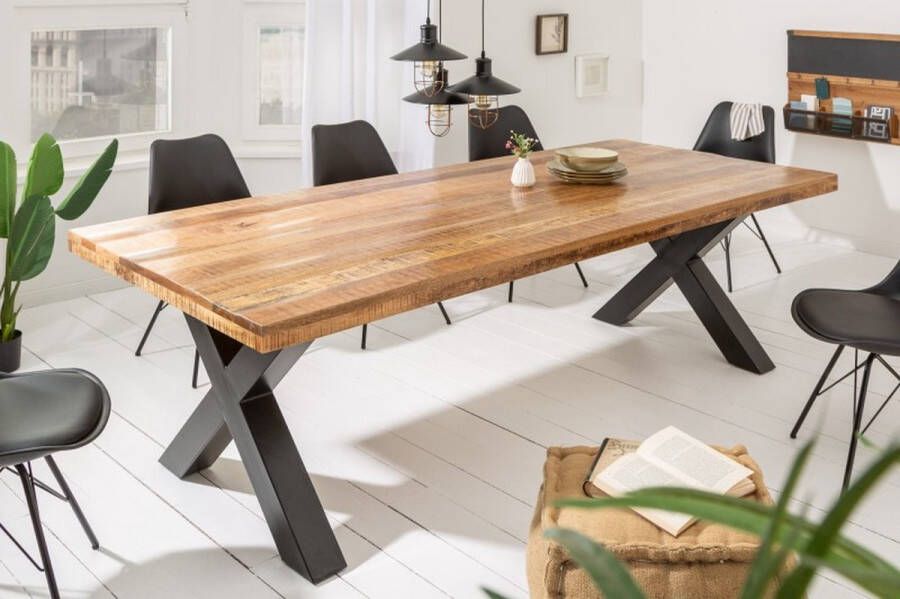 Invicta Interior Eettafel Iron Craft 200cm Mango natuurlijk 70mm 40013