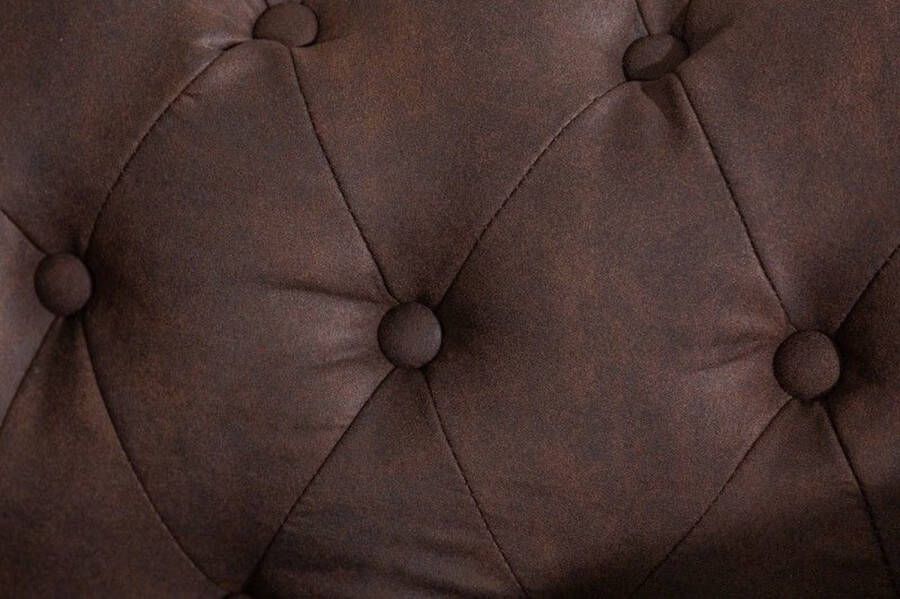 Invicta Interior Chesterfield fauteuil 110cm vintage bruin met knoopstiksel en veerkern 40654