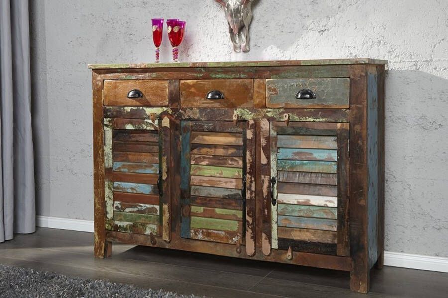 Invicta Interior Uniek dressoir JAKARTA 125cm gerecycled massief hout van vissersboten 19906
