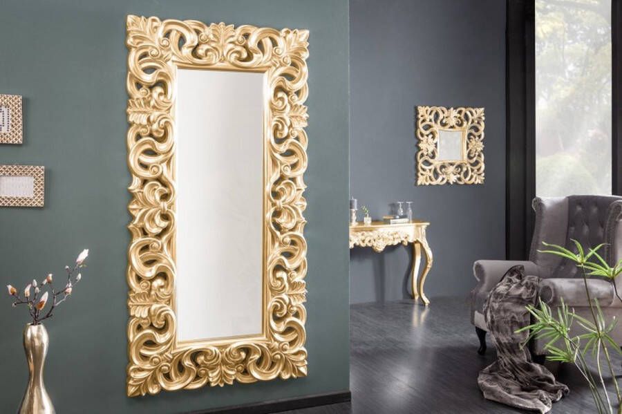 Invicta Interior Elegante wandspiegel VENICE 180x90cm goud antieke barokstijl 15629