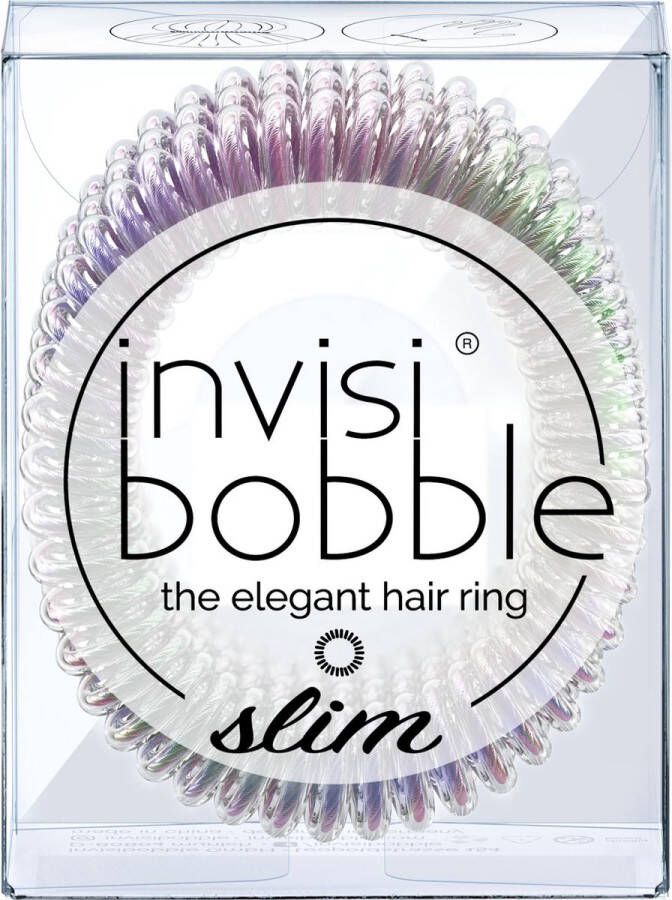 Invisibobble Slim Haarbandjes haarelastiekjes Regenboog kleur 3 stuks