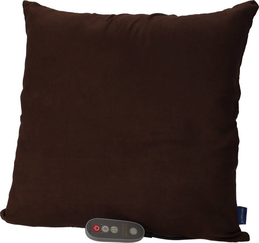 Invitalis Benelux Invitalis VitalyMed Soft Plus in het Choco en grijs. Dit vernieuwde en unieke massagekussen met infrarood en memory foam geeft geweldige shiatsu massage. kleuren 5 jaar garantie afstandsbediening rug- nek- schouder- been- en voetmassage