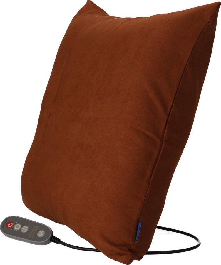 Invitalis Benelux Invitalis VitalyMed Soft Plus in het cognac en grijs. Dit vernieuwde en unieke massagekussen met infrarood en memory foam geeft geweldige shiatsu massage. kleuren 5 jaar garantie afstandsbediening rug- nek- schouder- been- en voetmassage