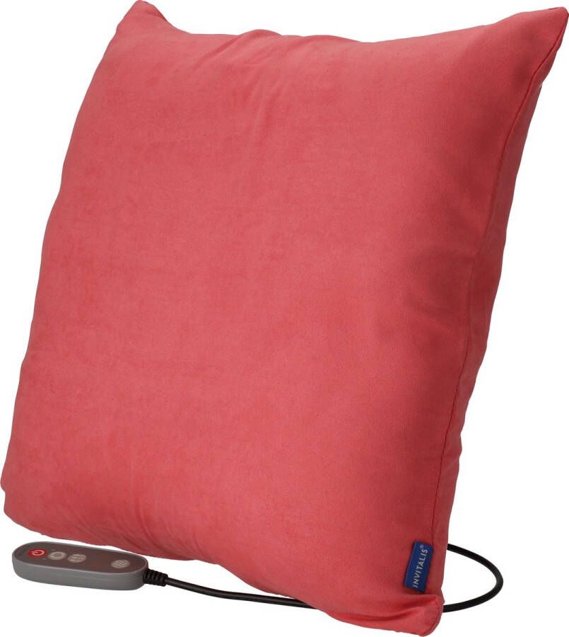 Invitalis Benelux Invitalis VitalyMed Soft Plus in het roze en grijs. Dit vernieuwde en unieke massagekussen met infrarood en memory foam geeft geweldige shiatsu massage. kleuren 5 jaar garantie afstandsbediening rug- nek- schouder- been- en voetmassage