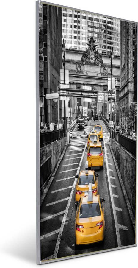 Invroheat infrarood verwarmingspaneel 'Cabs in New York' 800Watt 61x91.5cm Een paneel is duurzaam zeer energie efficiënt en warmt snel op afbeelding verwisselbaar