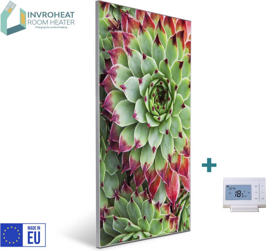 Invroheat infrarood verwarmingspaneel Succulents 800W 61x91.5cm Duurzaam zeer energie efficiënt en warmt snel op afbeelding verwisselbaar met thermostaat