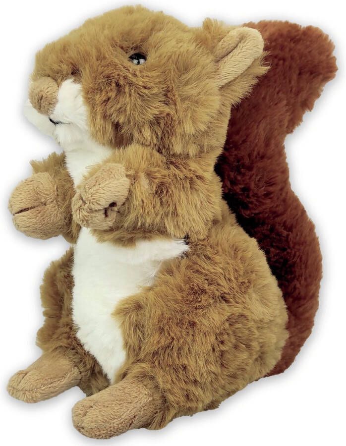 Imware Inware pluche eekhoorn knuffeldier rood bruin zittend 17 cm Knuffel bosdieren