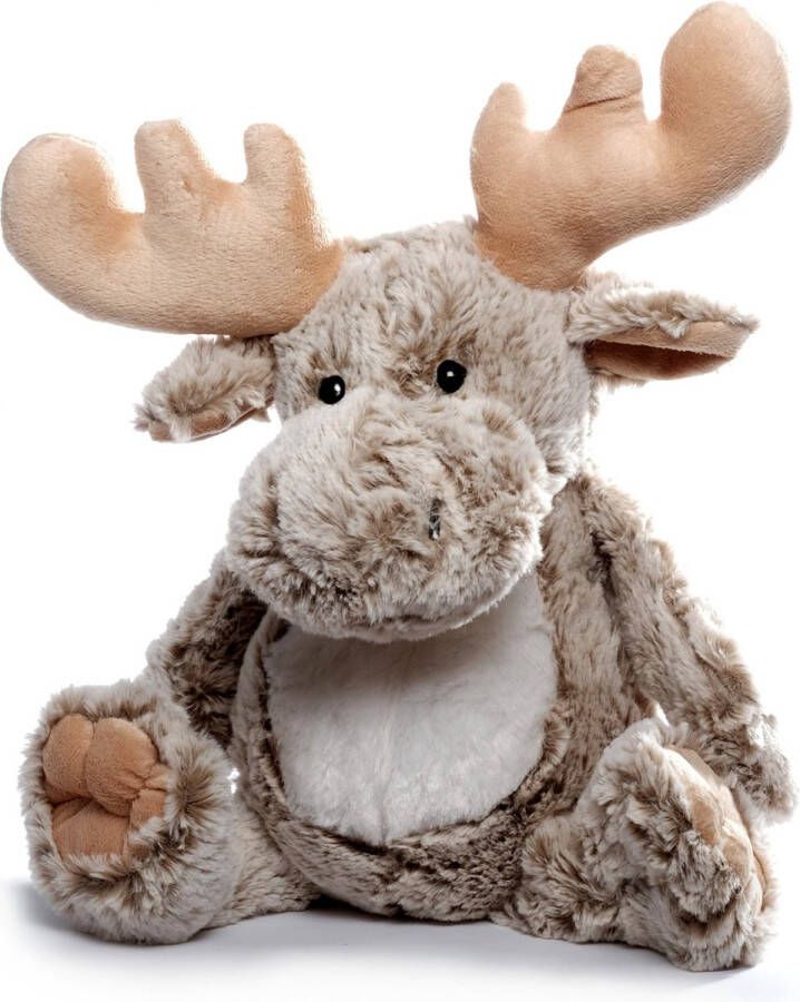 Imware Inware pluche eland rendier knuffeldier grijs zittend 26 cm Knuffeldier