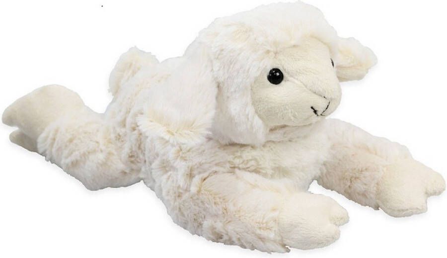 Imware Inware pluche lammetje schaap knuffeldier wit liggend 28 cm Knuffel boederijdieren