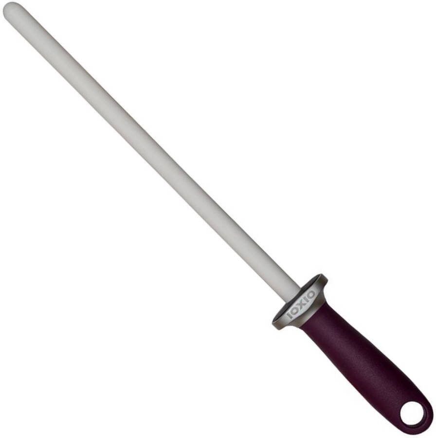 IOXIO Aanzetstaal Rond Keramisch Korrel 1300 Lengte 26 cm Heft Paars Ideaal voor Nascherpen