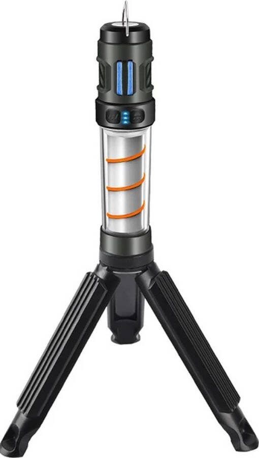 Ipexnl Ipex.nl Multifunctionele Camping Muggenlamp Oplaadbare Draagbare Led Zaklamp Buitenverlichting Muggenwerend Licht Met Statief Zwart 2024 model