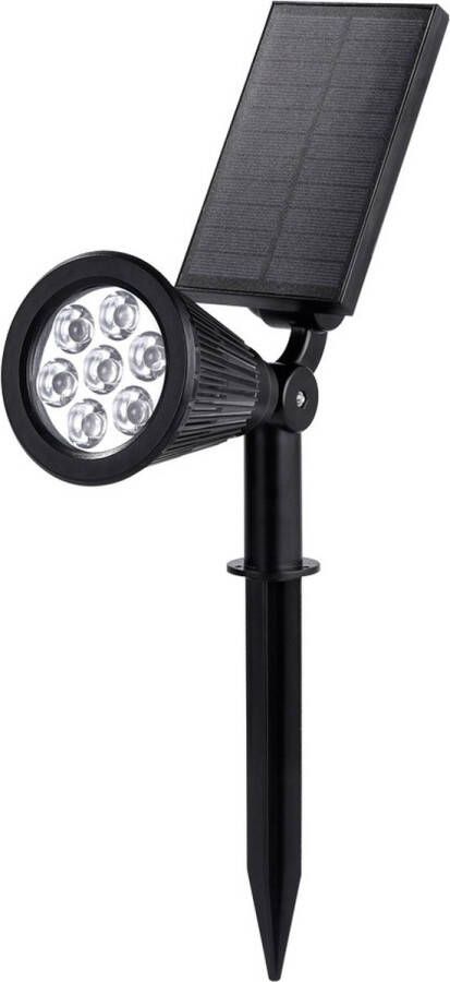 Iplux Solar LED Tuinspot Pro Compact en krachtig 240 lumen Hoge Kwaliteit Warm Wit IP65 Waterproof