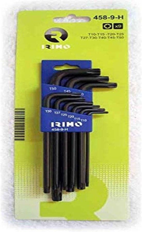 IRIMO Inbussleutelset ; T10-T50; 9 eenheden