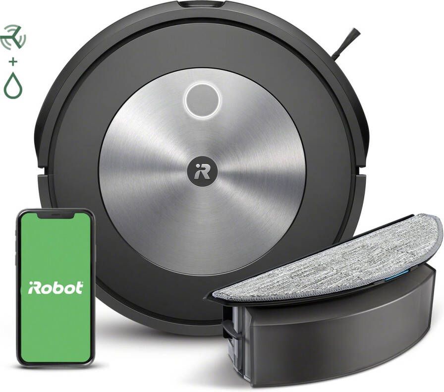 IRobot Roomba Combo j5 Robotstofzuiger met Dweilfunctie Objectdetectie en vermijding Leegstation Ideaal voor Huisdieren j5578