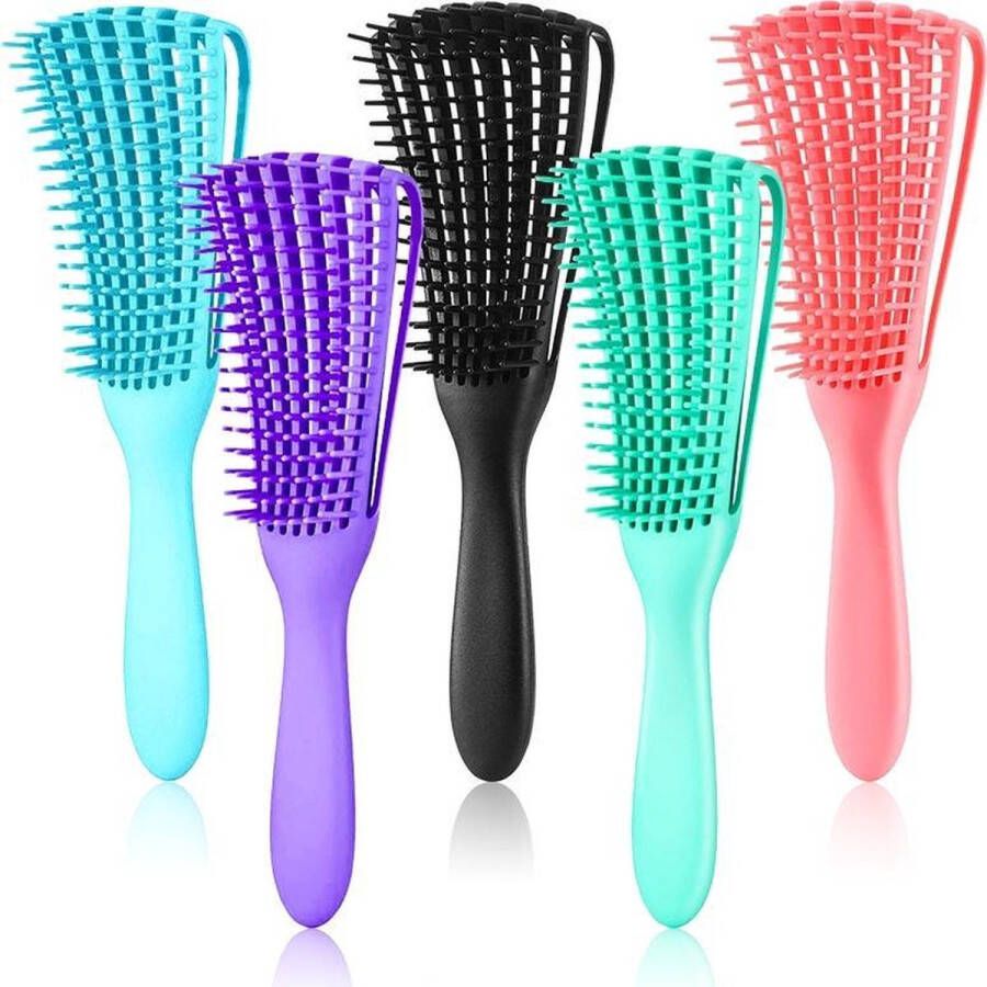 IRSA Detangler Brush for curly hair Detangling Brush Antiklit Haarborstel Hairbrush Stylingborstel (Blauw)