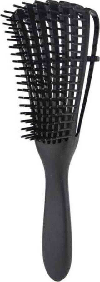 IRSA Detangler Brush for curly hair Detangling Brush Antiklit Haarborstel Hairbrush Stylingborstel (Zwart)