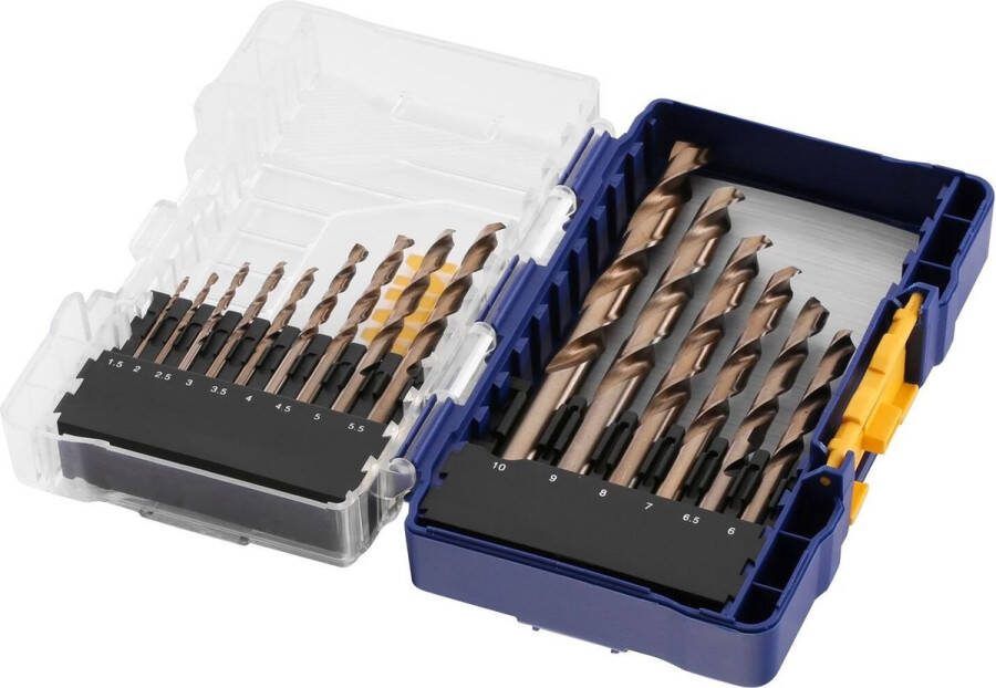 Irwin HSS Metaalboor 135° Cobalt 15PCS Set: 1 5 tot 10 0mm