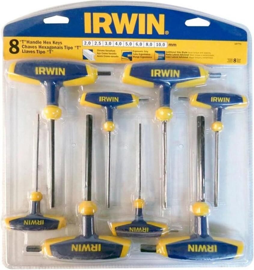 Irwin T-greep Inbussleutel Sets Hex Key T 8Pc 2Mm-10Mm T10771