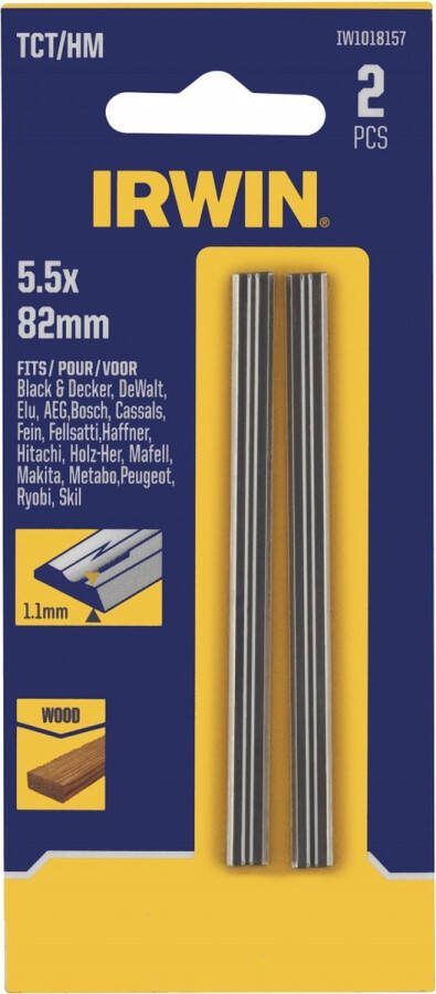 Irwin reserve schaafbeitels 55 x 82 mm voor elektrische schaafmachine 2 stuks