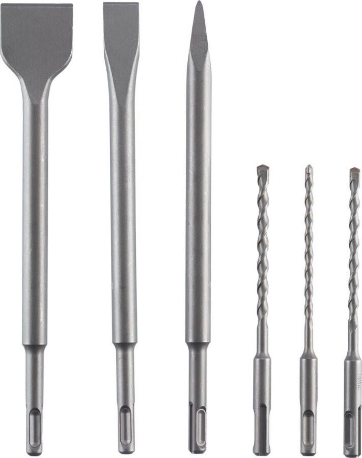 Irwin Set SDS+ boren beitels 6PCS boren (5.5 6 en 7mm) en 3 SDS+ beitels (puntbeitel vlakbeitel spadebeitel)