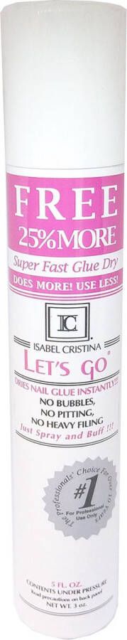 Isabel Cristina Let's Go Super fast Glue dry Nagellijm Sneldrogend 147ml