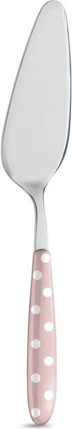 Isabelle rose Taartschep met roze met witte stippen handvat 25 cm