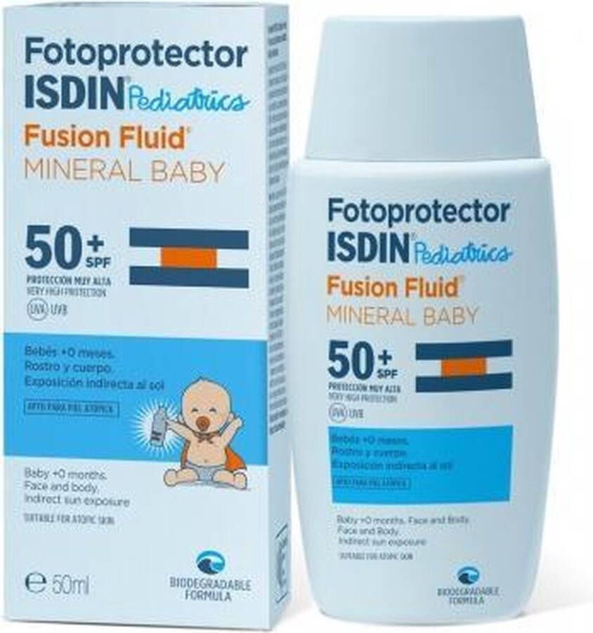 Isdin Zonnebrand fotoprotector fusion fluid mineral baby spf50+