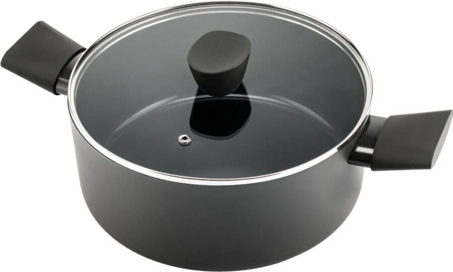 ISENVI Avon keramische braadpan 24 cm Ergo greep Antraciet Keramisch 100% PFAS PTFE en PFOA vrij 100% duurzaam Unieke Antiaanbaklaag Non-stick bodem Vaatwasbestendig Geschikt voor alle warmtebronnen inclusief inductie