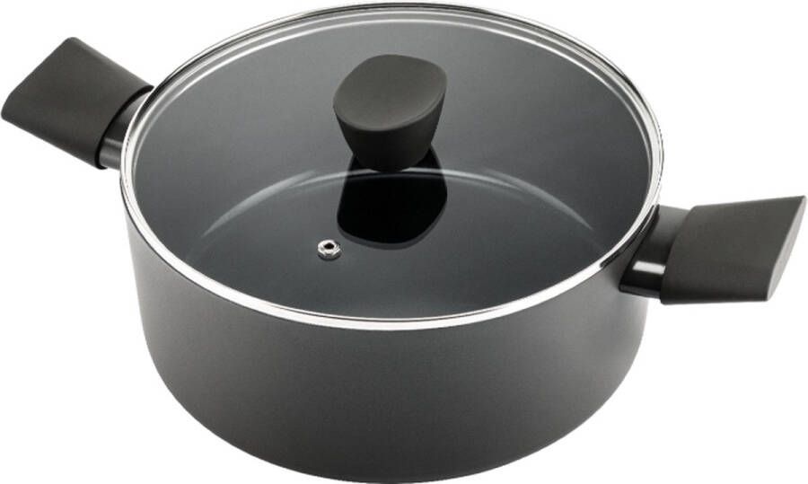 ISENVI Avon keramische kookpan 20 CM Ergo greep Antraciet Keramisch 100% PFAS PTFE en PFOA vrij 100% duurzaam Unieke Antiaanbaklaag Non-stick bodem Vaatwasbestendig Geschikt voor alle warmtebronnen inclusief inductie