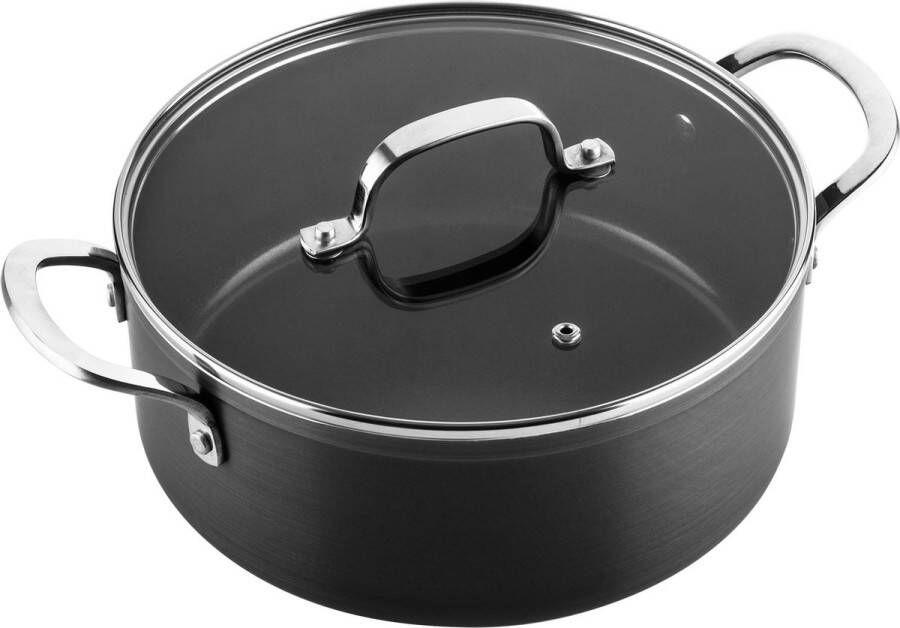 ISENVI Victoria Forged keramische kookpan 24 CM RVS greep Antraciet Keramisch 100% PFAS PTFE en PFOA vrij 100% duurzaam Unieke Antiaanbaklaag Non-stick bodem Vaatwasbestendig* Geschikt voor alle warmtebronnen inclusief inductie