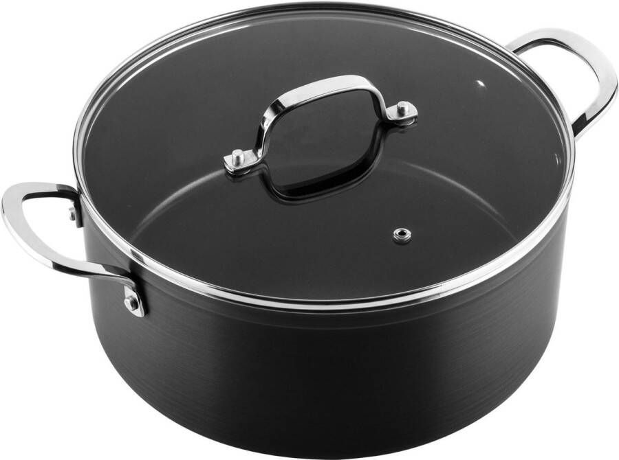 ISENVI Victoria Forged keramische kookpan 28 CM RVS greep Antraciet Keramisch 100% PFAS PTFE en PFOA vrij 100% duurzaam Unieke Antiaanbaklaag Non-stick bodem Vaatwasbestendig* Geschikt voor alle warmtebronnen inclusief inductie