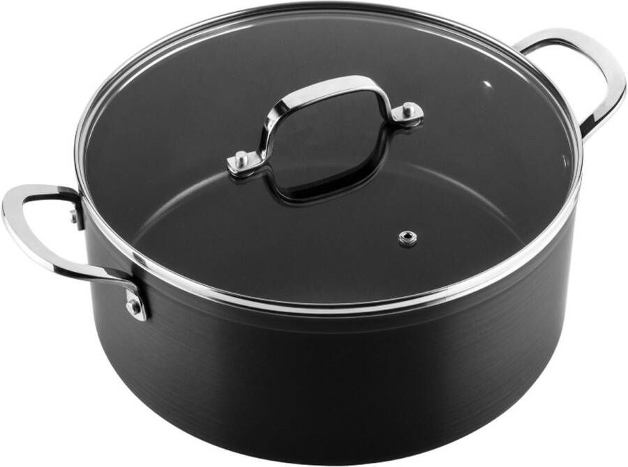 ISENVI Victoria Forged keramische kookpan 28 CM RVS greep Antraciet Keramisch 100% PFAS PTFE en PFOA vrij 100% duurzaam Unieke Antiaanbaklaag Non-stick bodem Vaatwasbestendig* Geschikt voor alle warmtebronnen inclusief inductie