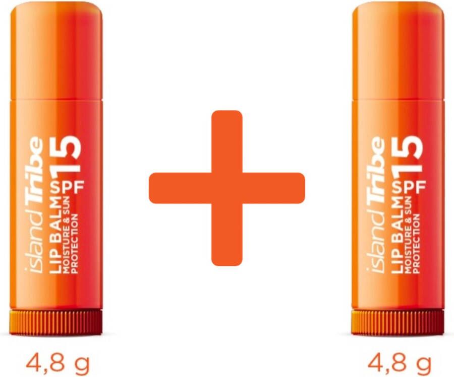 Island Tribe Lip Balm SPF 15 twee dlg