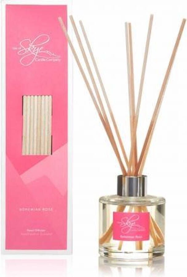 Isle of Skye Candle Company Een echte klassier Romantische Roos | Reed Diffuser | Gaat zeer lang mee minimaal 10 weken | Uitsluitend etherische oliën | Made in Scotland