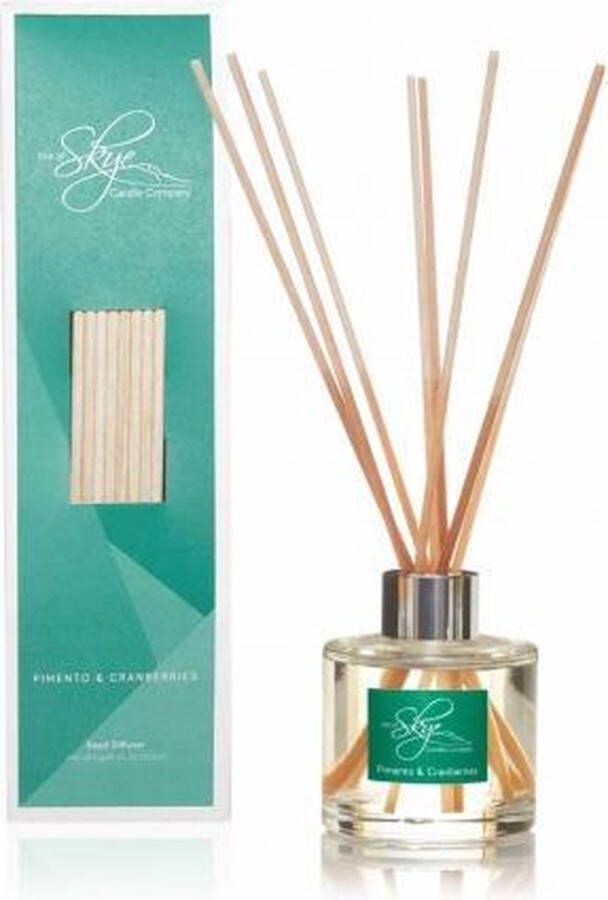 Isle of Skye Candle Company Voor wie van het zoete leven houdt Pimento & Craberries | Reed Diffuser | Gaat zeer lang mee minimaal 10 weken | Uitsluitend etherische oliën | Made in Scotland