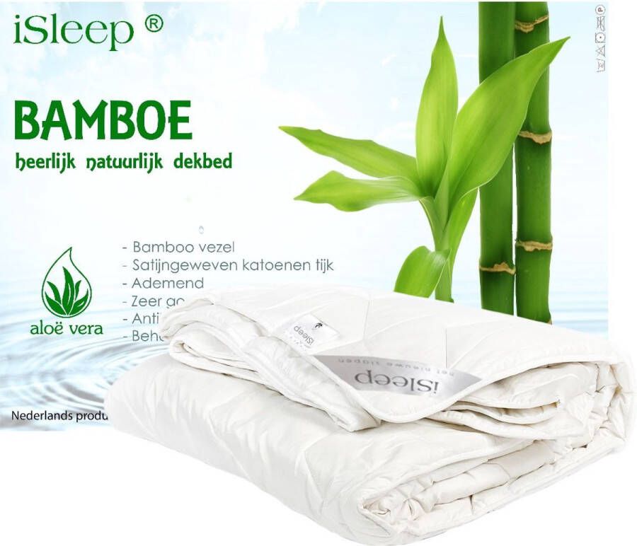 ISleep Bamboo DeLuxe Enkel Dekbed 100% Bamboe Eenpersoons 140x220 cm