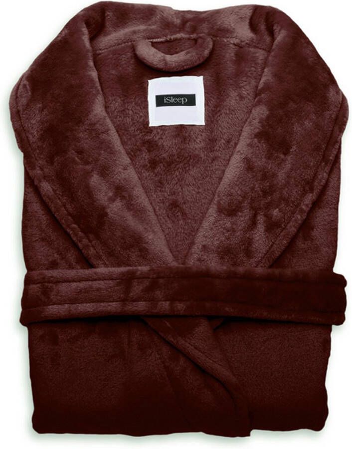 ISleep Cara Badjas Lang Maat L Bordeaux rood