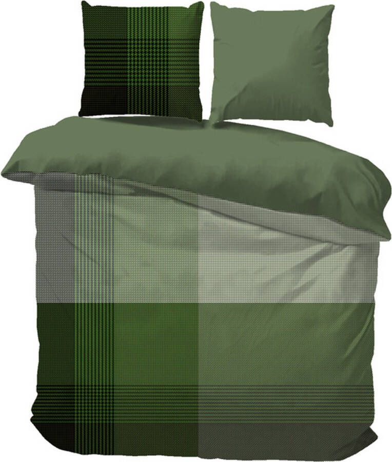 ISleep Dekbedovertrek Erik Tweepersoons 200x200 220 cm Groen