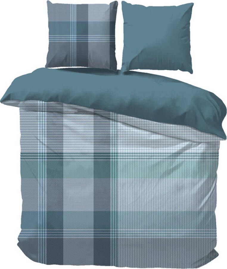 ISleep Dekbedovertrek Menno Litsjumeaux XL 260x200 220 cm Blauw