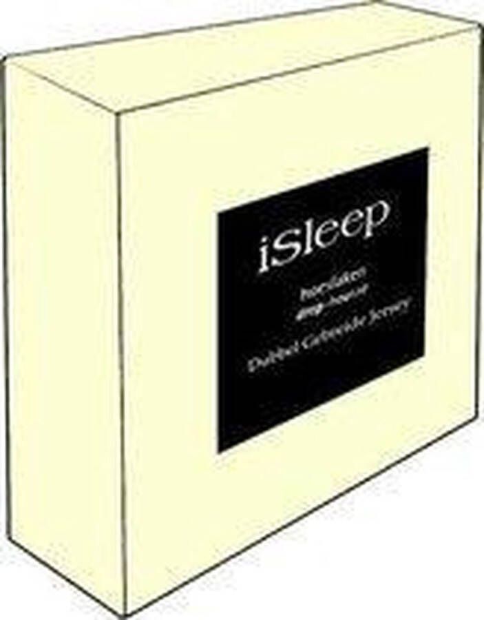 ISleep Split-Topper hoeslaken Dubbel Jersey Combed Yarn 160x200 210 cm Crème