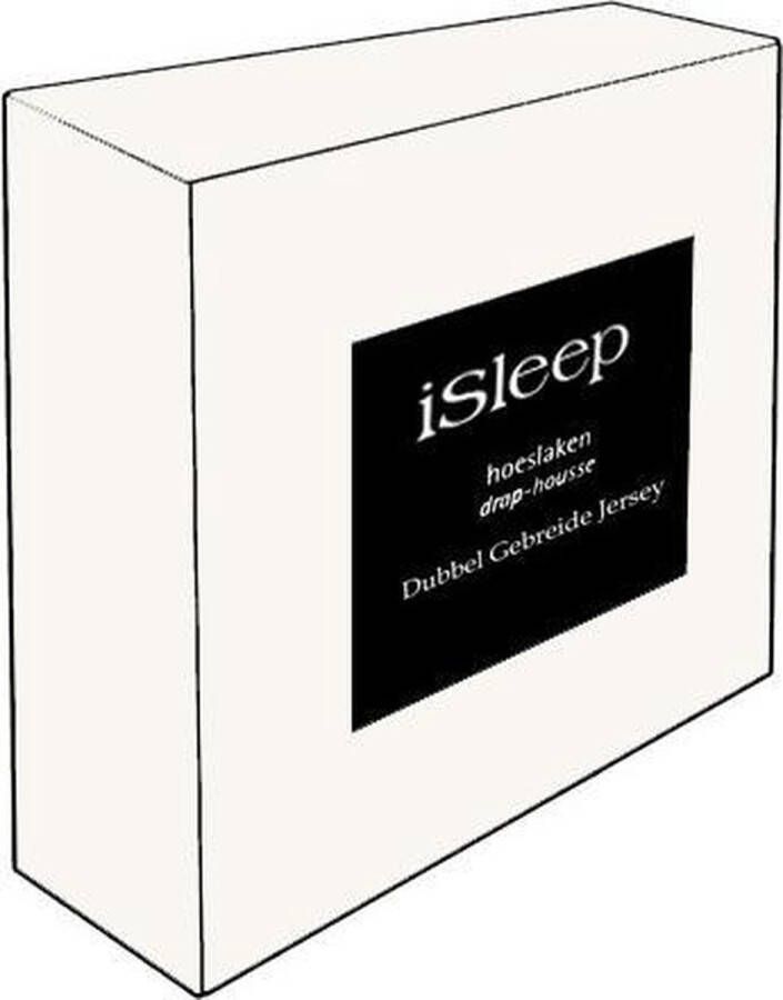 ISleep Dubbel Jersey Split-Topper Hoeslaken Tweepersoons 160x200 210 cm Wit