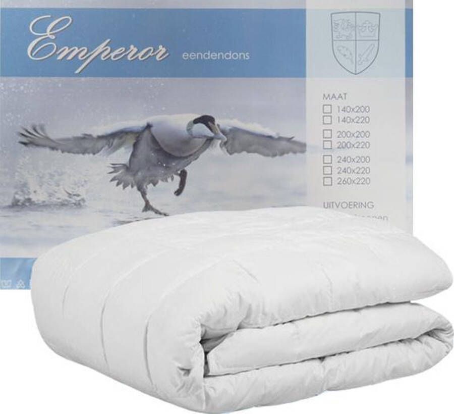 ISleep Emperor Donzen Dekbed Enkel 90% Eendendons Litsjumeaux XL 260x220 cm Wit