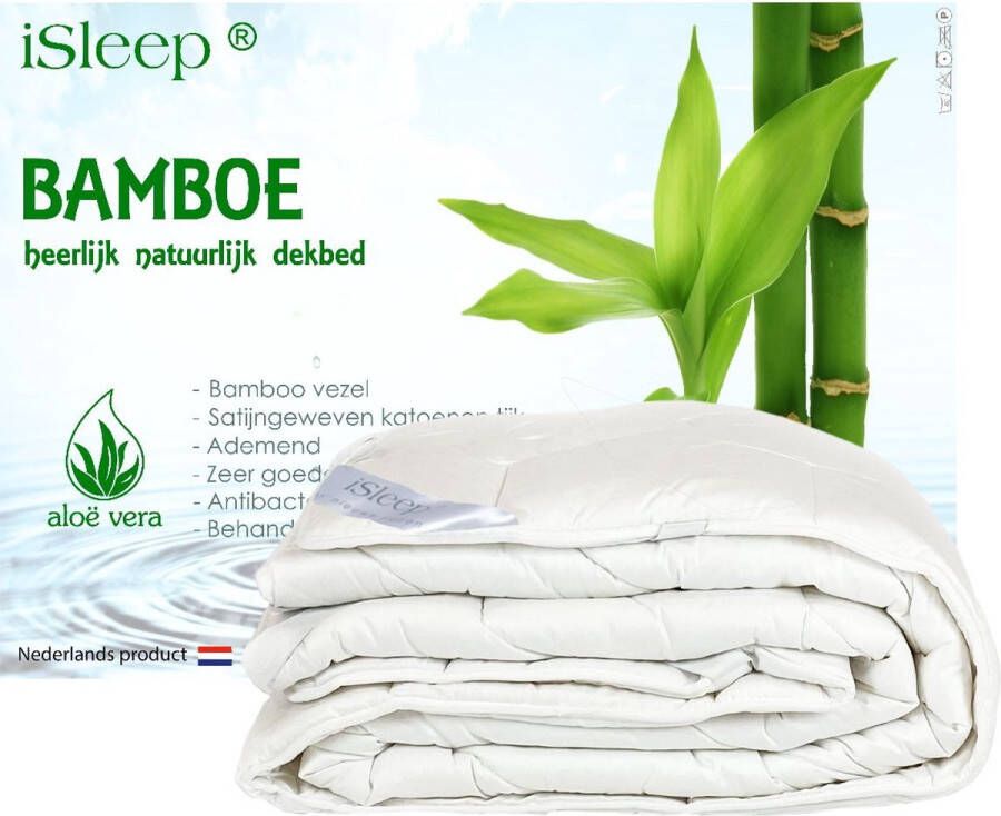 ISleep Onderdeken Bamboo DeLuxe 100% Bamboe Vezel Eenpersoons 90x200 cm